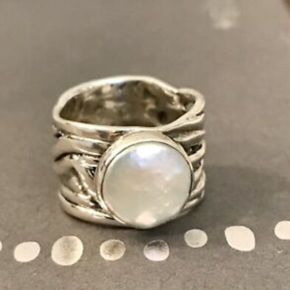 R1542 Silpada Mermaid Pearl Ring - Picture 1 of 2